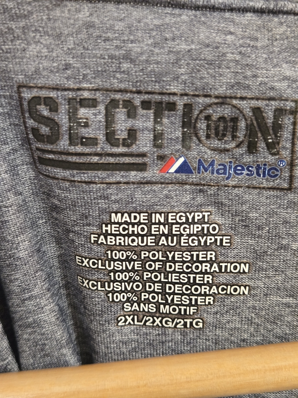 Majestic Section 101 Heather Gray Long Sleeve  Tee Carolina Gamecocks Size 2XL - Picture 3 of 5